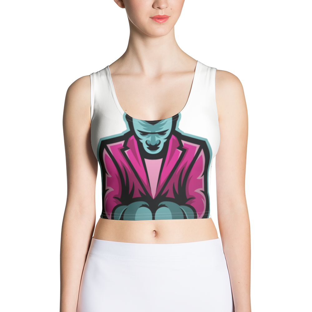 YBF Ladies All-Over Print Crop Top Tanktop