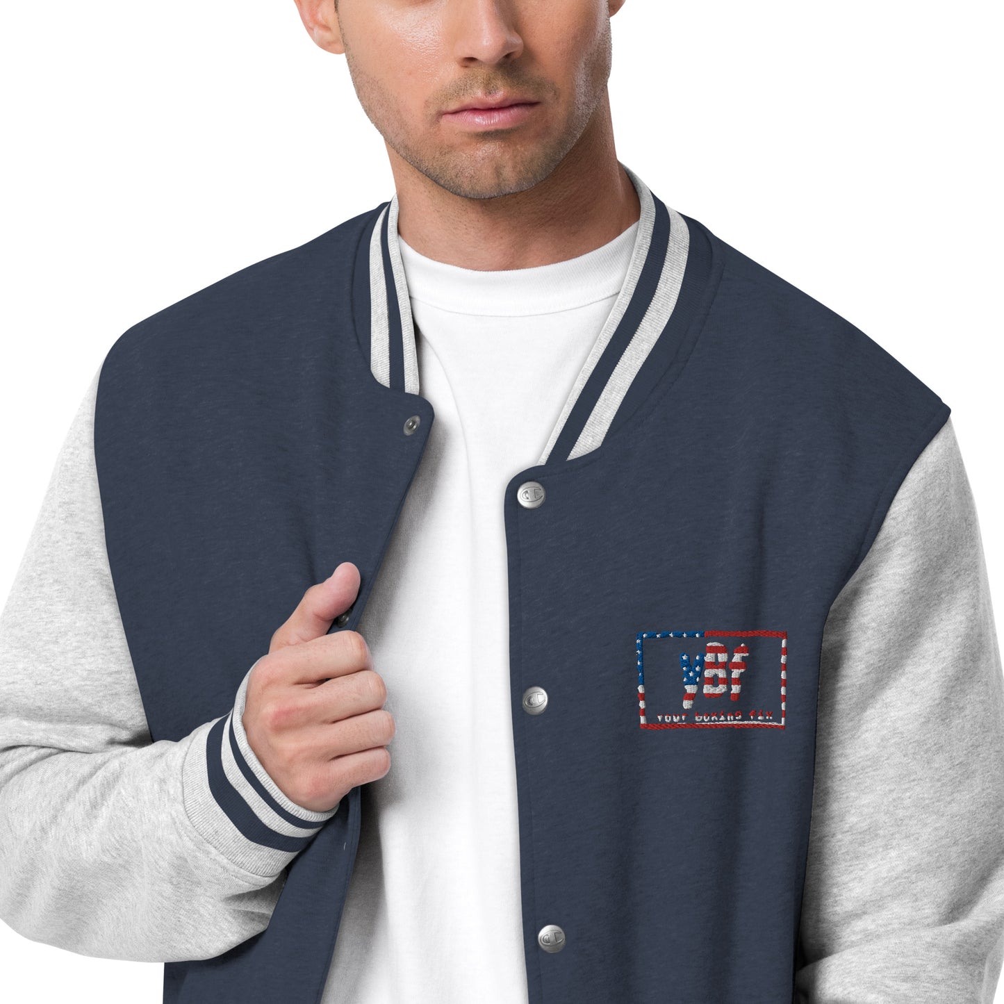 YBF USA Embroidered Champion Bomber Jacket