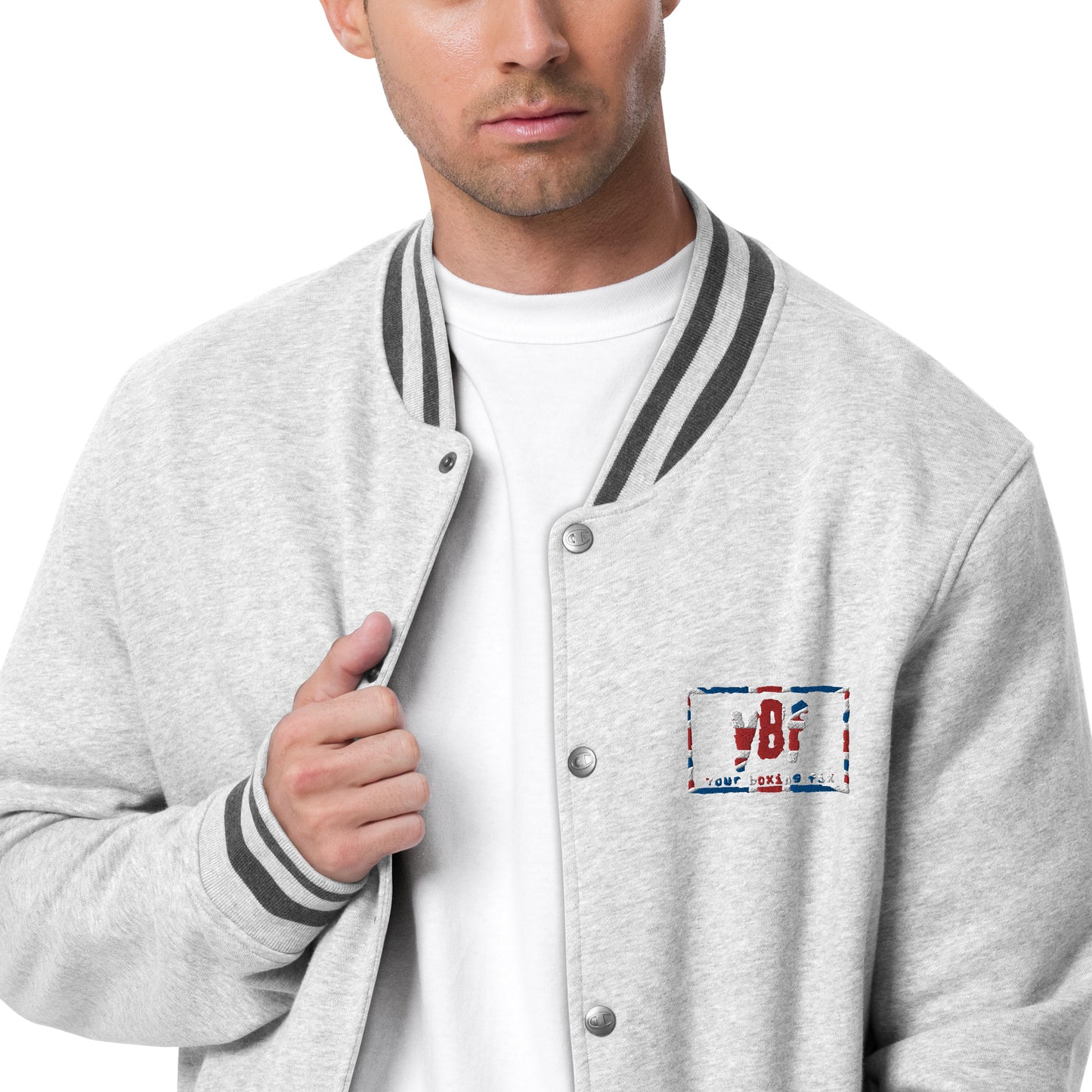 YBF UK Embroidered Champion Bomber Jacket