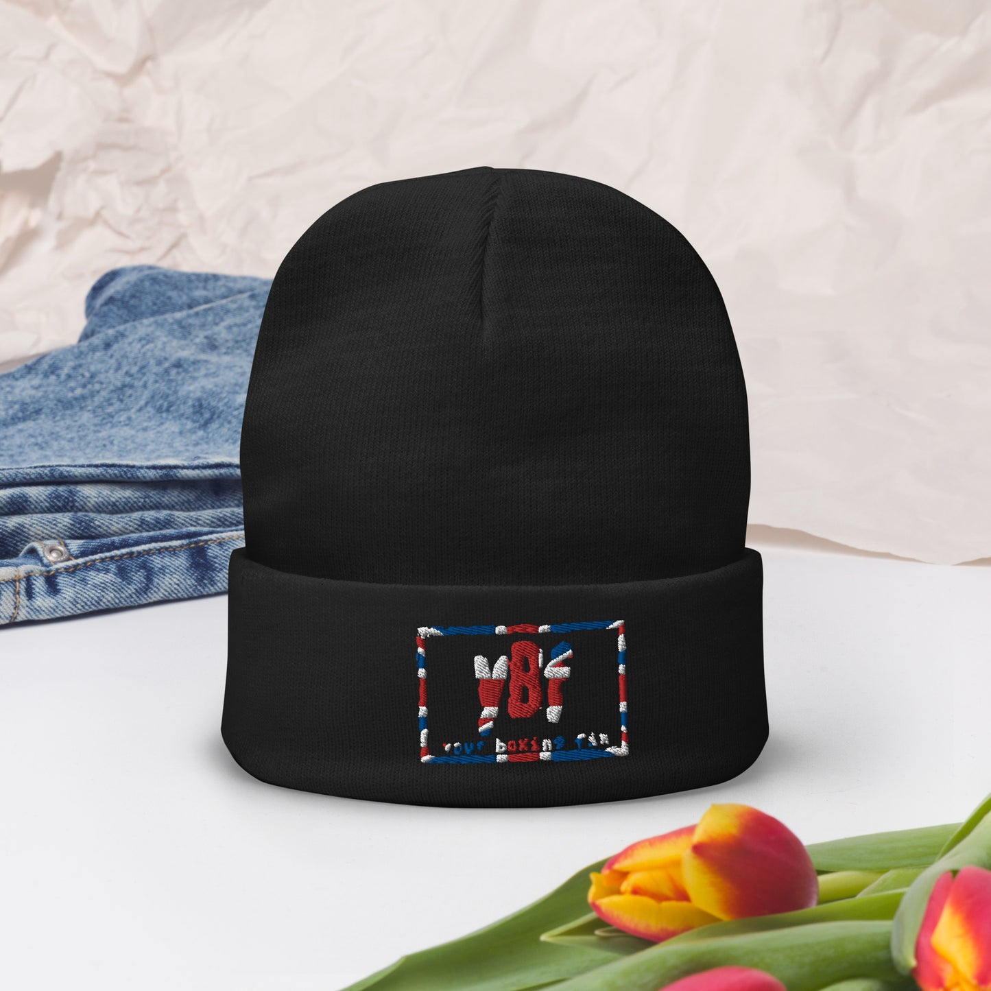 YBF UK Embroidered Beanie