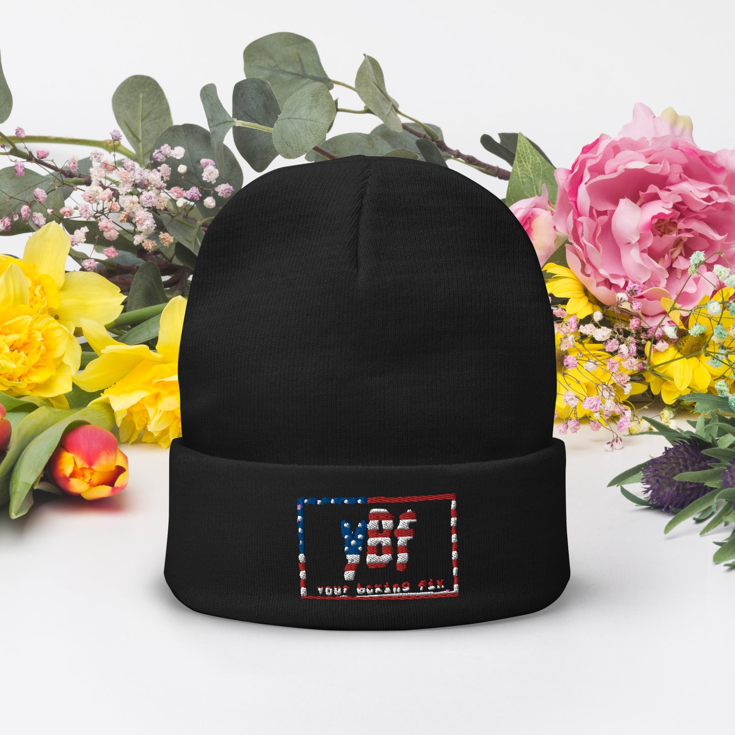 YBF USA Embroidered Beanie