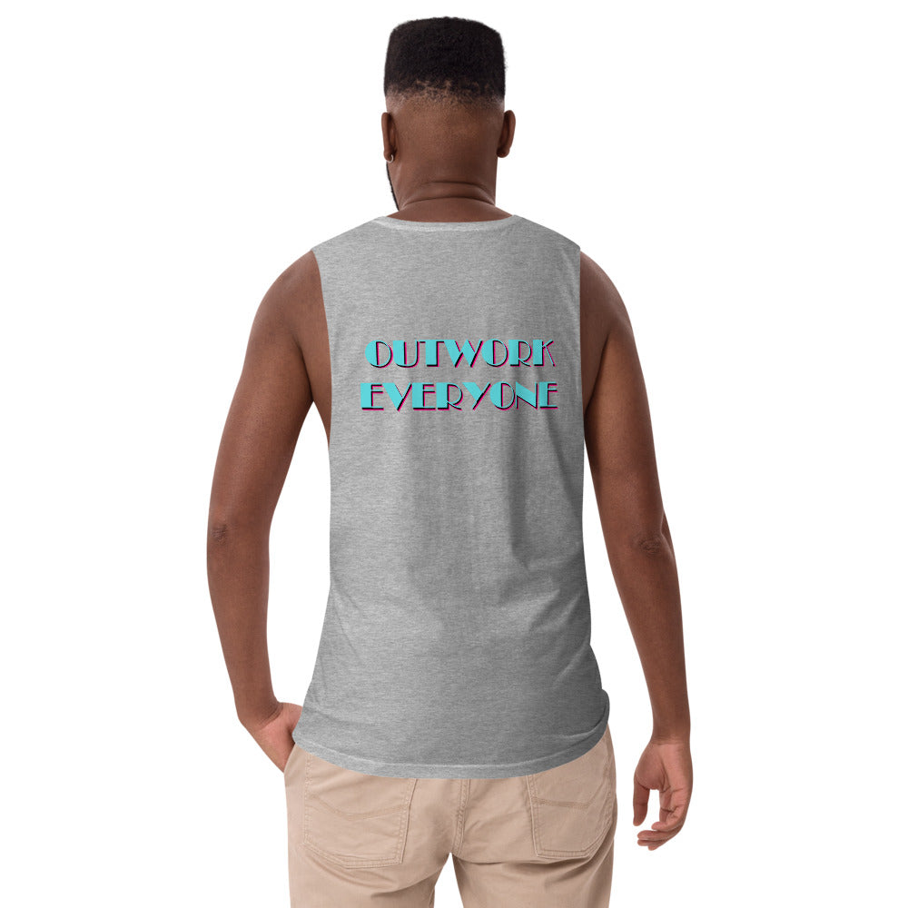 YBF "Outwork Everyone" Men's Drop Arm Tank Top