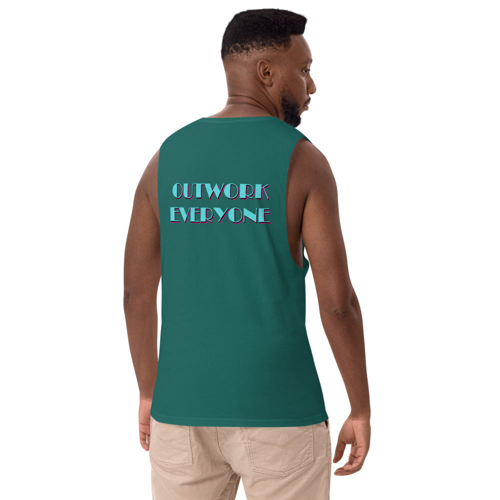 YBF "Outwork Everyone" Men's Drop Arm Tank Top