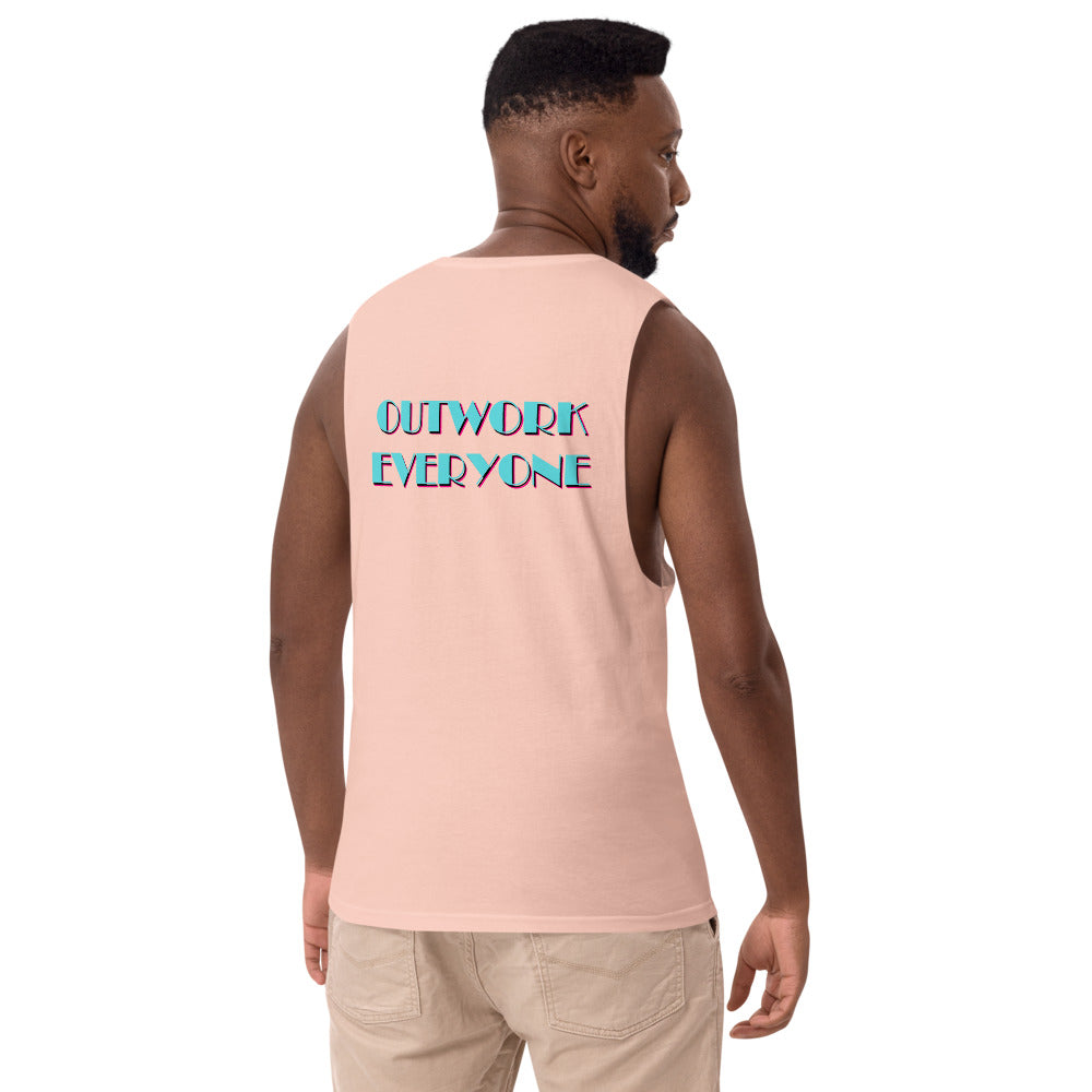 YBF "Outwork Everyone" Men's Drop Arm Tank Top