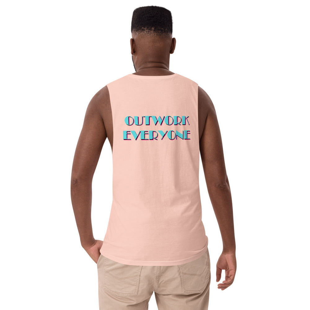 YBF "Outwork Everyone" Men's Drop Arm Tank Top