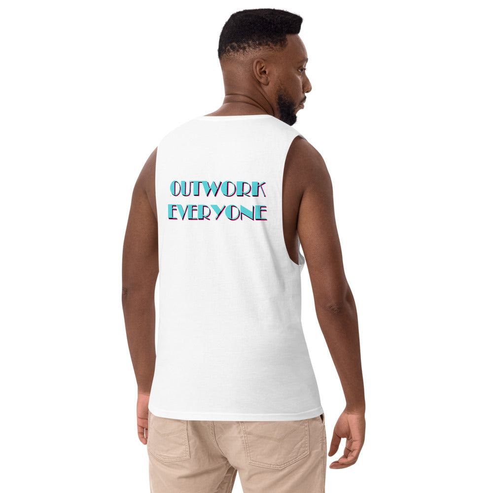 YBF "Outwork Everyone" Men's Drop Arm Tank Top