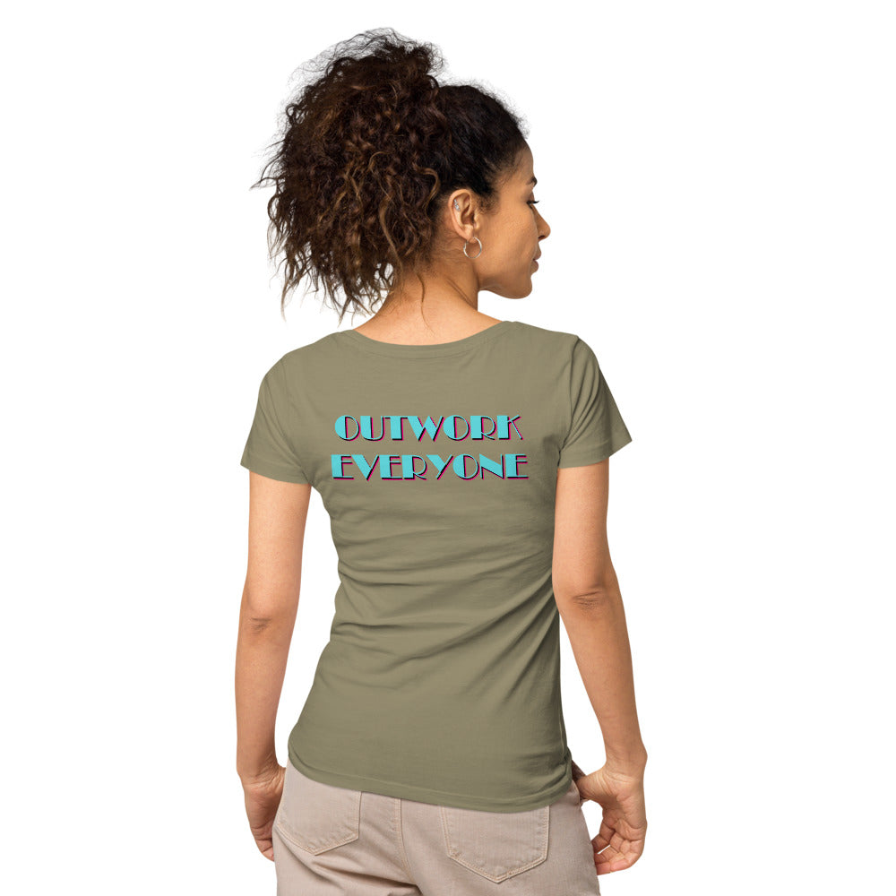 YBF Ladies "Outwork Everyone" Organic Tee