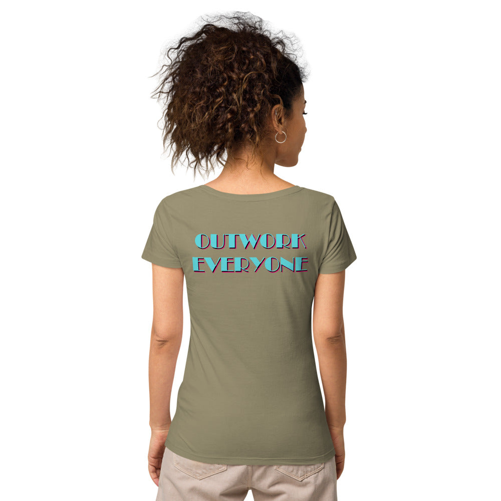 YBF Ladies "Outwork Everyone" Organic Tee